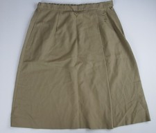 LANDS END Khaki School Uniform A-line Below Knee Skirt Womens 14 NEW 