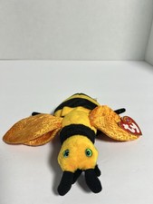 MNMT Ty 2000 Beanie Baby BUZZIE the Bumble Bee Stuffed Animal Toy 6.5” L