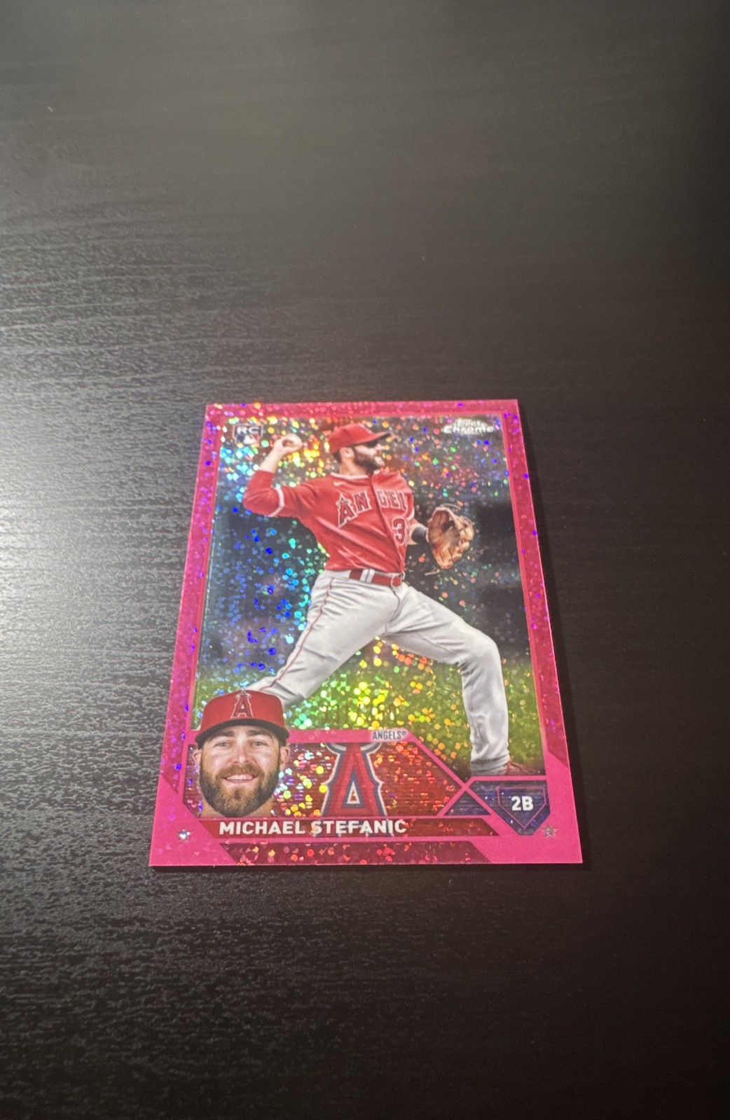 2023 Topps Chrome - Michael Stefanic #138 Magenta Speckle Refractor /350 (RC)