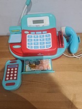 Kids Carousel Mini Toy Cash Register Checkout Till Sound Working Scanner. 