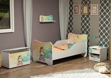 UNISKY01CAM Cameretta unicorno in legno deluxe SKY con letto ,libreria , comodi