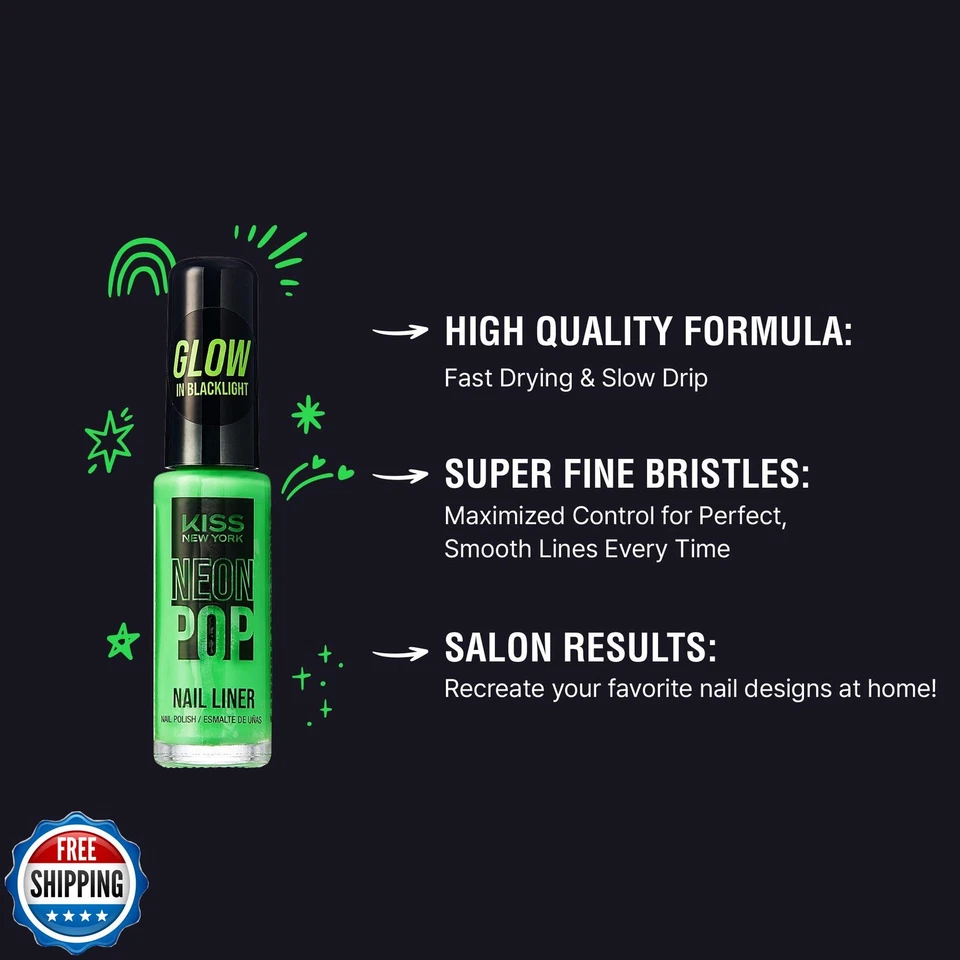 KISS NEW YORK Nail Art Liner, Fast-Drying, Slow Drip, Low Odor, F - Image 3 of 4