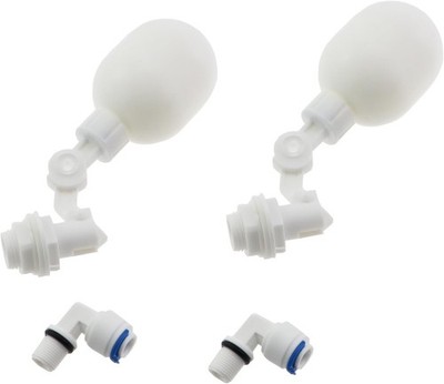 2PCS White 1/4 Inch Plastic Float Valve Pipeline Machine Tank Small Sphere... 