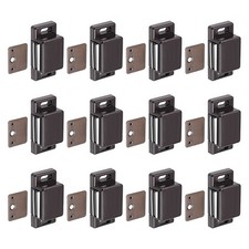 41x14mm(LxW) Magnetic Touch Latch - 12 Pack - Magnetic Catch Latch - Brown
