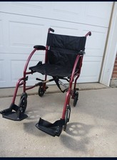 Nova 18" Lightweight Aluminum Folding Chair Transport Wheelchair