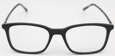 Prodesign Denmark 4775 6031 Black Rectangle Eyeglasses Frames 51-18-140