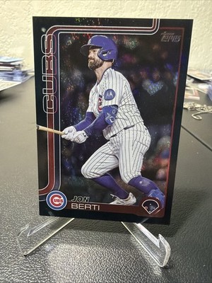 2025 Topps Update Jon Berti Black Foil /10 Chicago Cubs SP Low #/10  