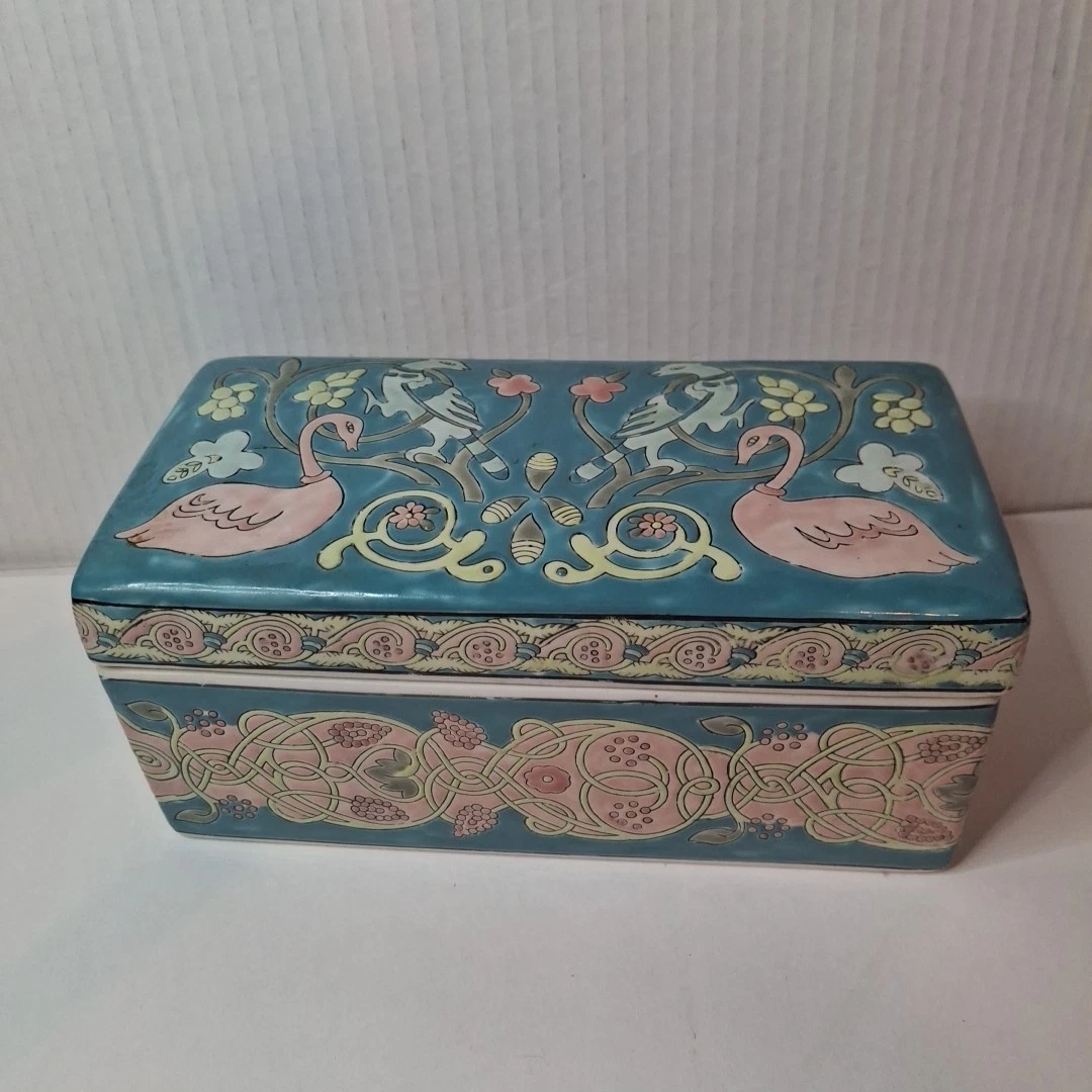 陶瓷中式古董盒子| eBay