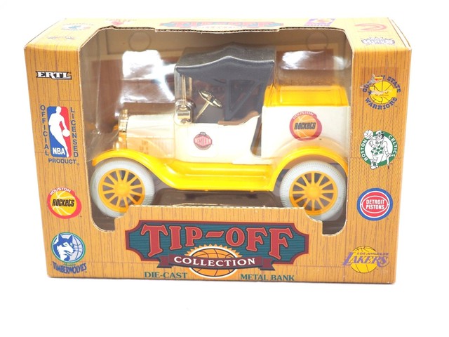 Vintage Tip Off 1918 Ford Truck Houston Rockets Basketball Die Cast Coin Bank