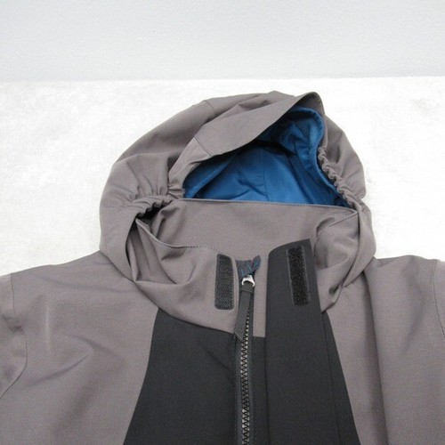 All in Motion Ski Jacket Youth Large Black Gray Colorblock Hooded Snow Board NEW - Picture 10 of 15