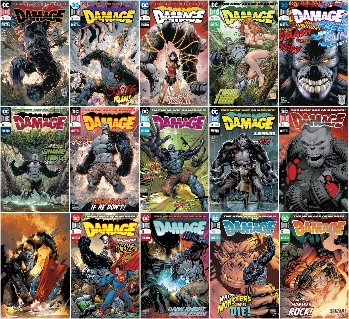 DAMAGE (2018) - Select from issues #1 to #16 - New Age of Heroes