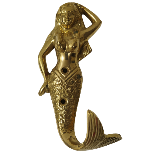 Brass Mermaid Wall Hooks coat Hook Bathroom Towel Door Hanger Lot of 4 Pcs a/u - Picture 6 of 7