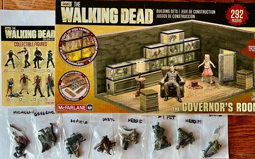 The Governor's Room Walking Dead Building Set +8 Mini Figures Daryl Michone Carl