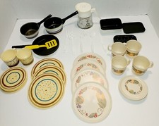 Vintage Chilton Toy Dishes Mixed Lot 33 pc Cups Plates Pots Pans Utensils