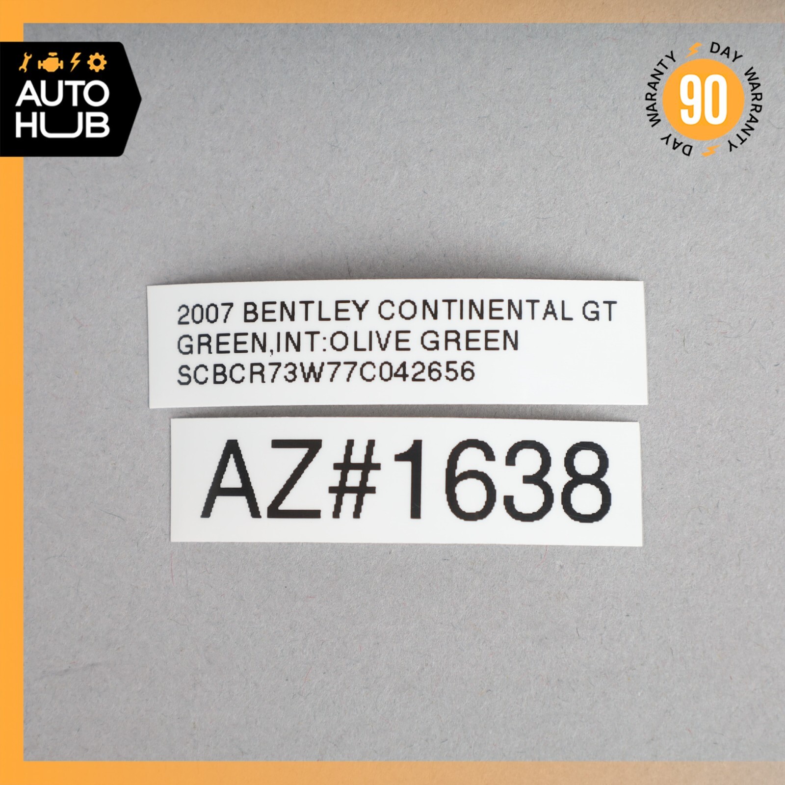 03-10 Bentley Continental GT Coupe Interior Rear View Mirror Wire Harness OEM