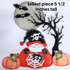 Halloween GNOME SET premade paper piecing 3D die cut set by Rhonda