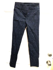 Erica Taylor Womens Leggings, Black & Blue, XS