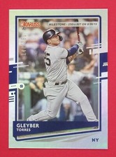 2020 Donruss Gleyber Torres 147/250 Milestone Stat Line Variations #91 Yankees
