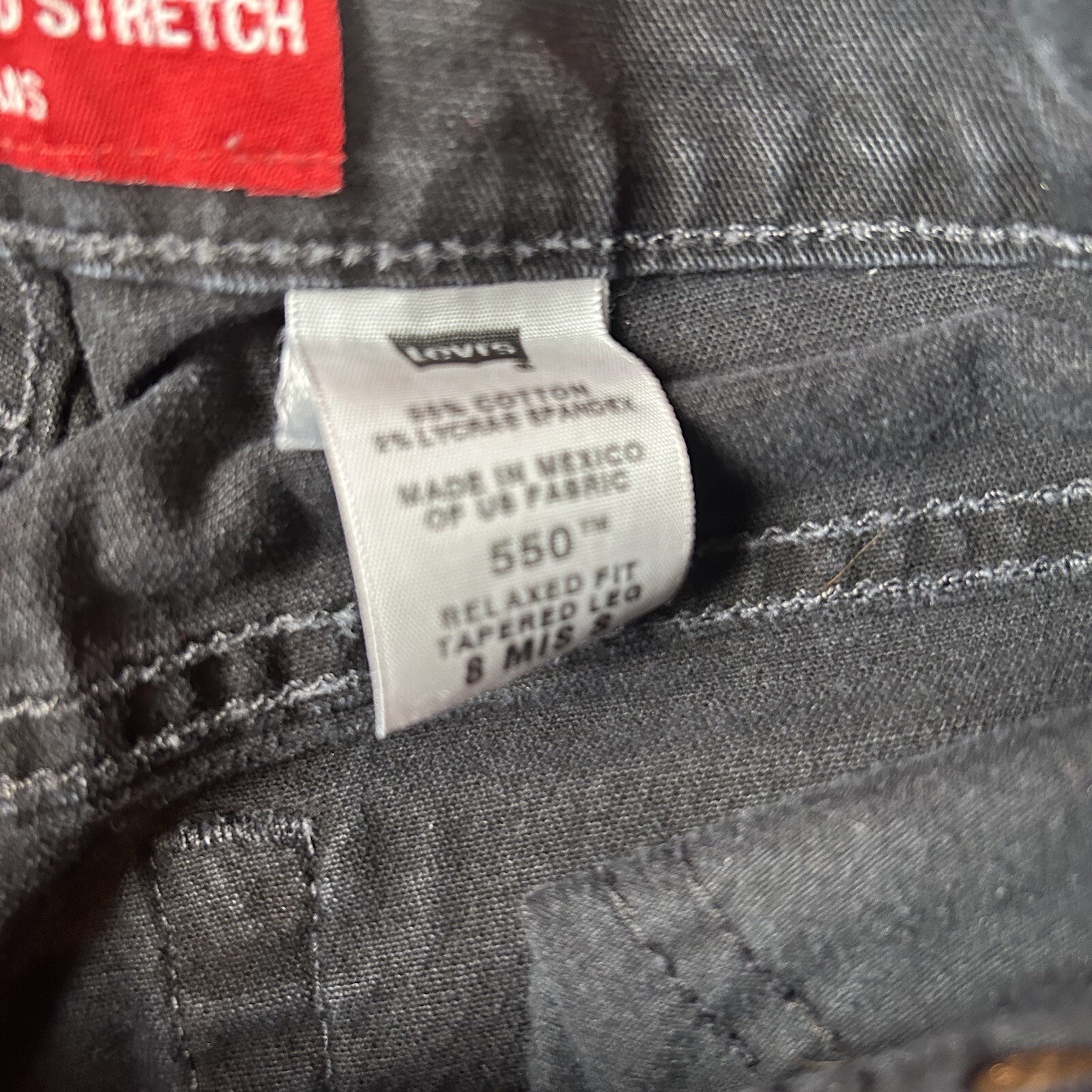 Levis 550 Women Jeans 8 Small Gray Classic Relaxed Stretch Denim Cotton image 5