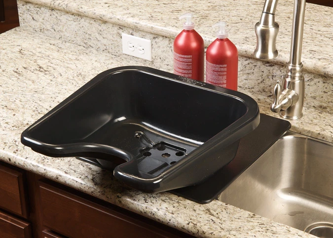 TAZÓN DE CHAMPÚ PORTÁTIL, HECHO EN EE. UU., GARANTÍA: NO SE AGRIETARÁ NI PELARÁ DE POR VIDA Foto 2 de 4