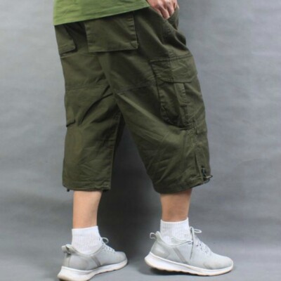 【KOOLOSET】Pigment Cargo Half Pants Men Cargo Pants Half Trousers Shorts Casual Cotton Multi
