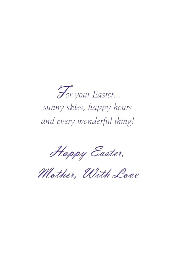 Счастливая Пасха мать розовый полоски в полоску тюльпаны сад тематическая карта - Изображение 2 из 3