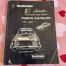 1963-1964 Studebaker Avanti Model R-q Chassis Body Parts Catalog 63 64 1963-1964 Studebaker Avanti Model R-q Chassis Body Parts Catalog 63 64