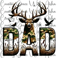 Sublimation Print Transfer Dad Deer Ready To Press Paper Ink Heat Transfer