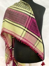 RARE Original Palestinian Keffiyeh Shemagh Arab Hatta Cotton Desert Arafat Scarf