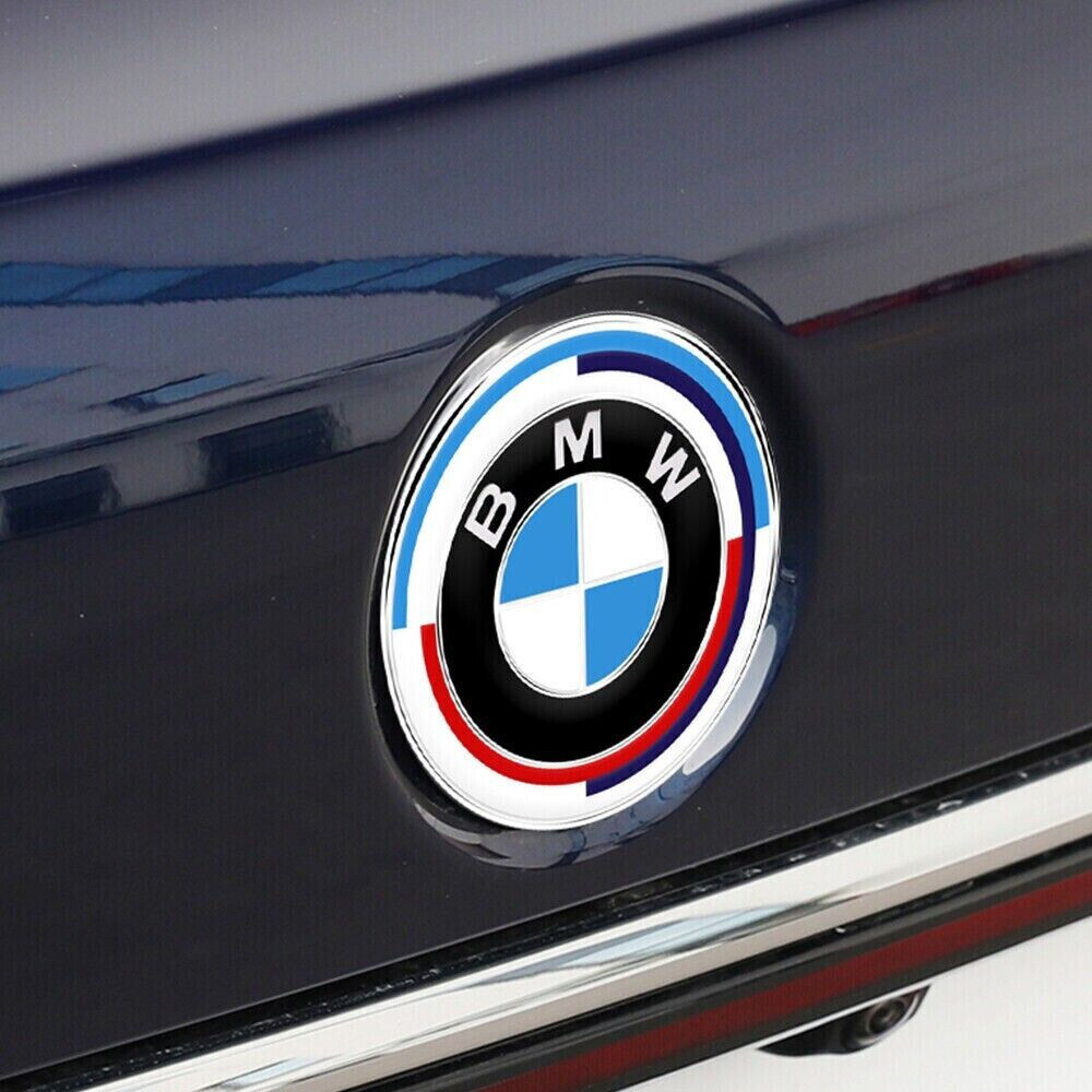 Emblème Capot BMW 82mm Noir - Compatible 51147057794 - Badge Coffre Avant Élégant