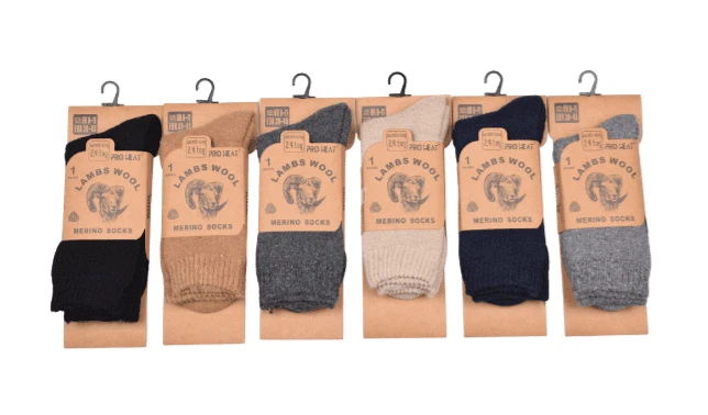 Men's Lambs Wool Socks Thermal Winter Warm Hiking Thick Work Boot Socks UK 6-11
