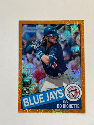 2020 TOPPS SILVER PACK ORANGE REFRACTOR ROOKIE BO BICHETTE RC JERSEY #11/25