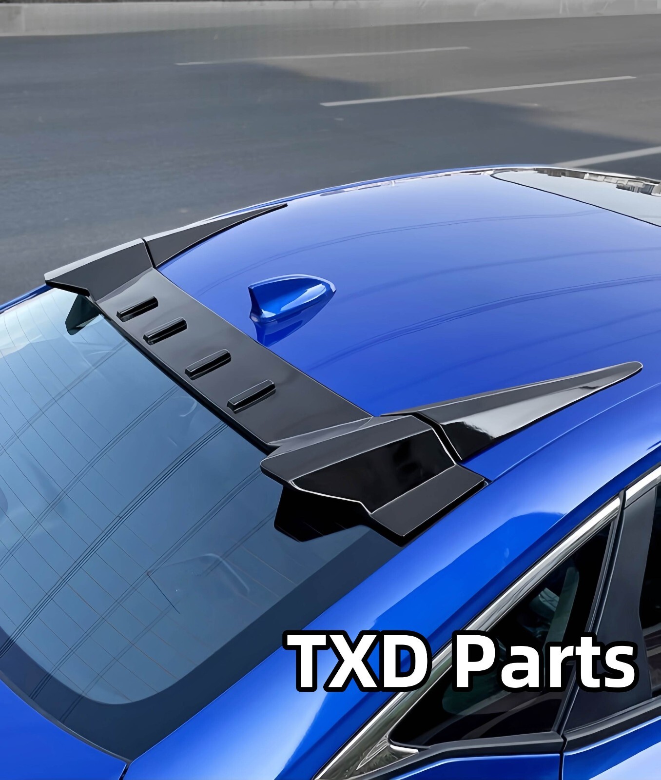 FITS 2012-15 HONDA CIVIC SEDAN GLOSSY BLACK REAR WINDOW ROOF SPOILER TYPER STYLE