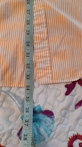 Ralph Lauren Shirt Long Sleeve Orange Striped Cotton Classic Fit Dress Shirt - Picture 4 of 8