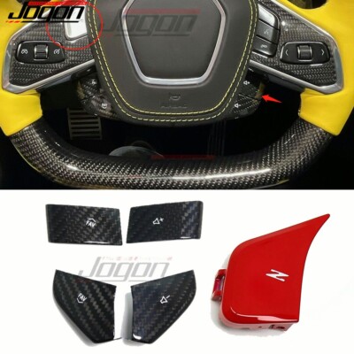 Carbon Volume Button + Z Cover Trim For Corvette C8 Stingray Coupe HTC Z06 2020+