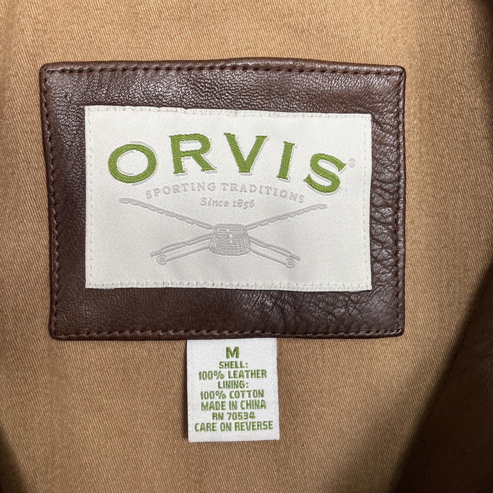 ORVIS Leather Waistcoat. Shooting, Fishing, Country Pursuits. Size Medium image 2