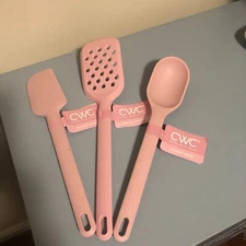 CWC Silicone Set of 3 Spoon, Slotted Turner, Spatula - BRAND NEW, READ BELOW.