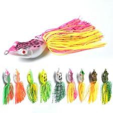 9PCS Frog Soft Fishing Lures Surface Crankbaits Bass Carp Bait Hook Tackle