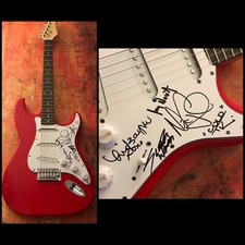 Guitarra Eléctrica GFA Scooter Ward x5 Banda Niña Estúpida * FRÍA * Firmada PRUEBA D CERTIFICADO DE AUTENTICIDAD