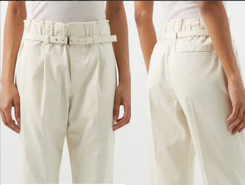 Brunello Cucinelli High-Waist Cropped Cotton-Twill Trousers Pants - Picture 8 of 17