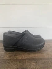 Dansko Womens Professional Clogs Black Oiled Leather Nursing Shoes 40EU / 9.5-10