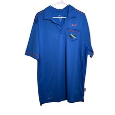 Nike Florida Gators Polo Shirt Men's Large Blue Short Sleeve Collared Dri-Fit