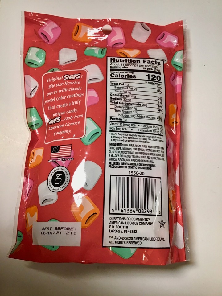 Original limited edition Licorice Snaps Classic Candy 12oz eBay