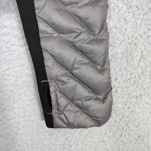 Blanc Noir Puffer Jacket Women's XS Gray Feather Down Asymmetrical Zip Hooded - Picture 3 of 14