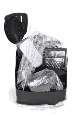 Sunbeam Black Cook's Kitchen Set 25 Piece Set Cooking Tools & Caddy