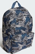ADIDAS Trefoil Youth 17" Laptop SCHOOL BLUE BLACK Backpack 25L Bag 45 NEW NWT