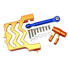 GPM Aluminum Servo Mount +Aluminum Tie Rod +25T Alum Servo Horn Orange : X-Maxx