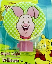 Disney WINNIE POOH, PIGLET, TIGGER Plug-in Night Light Lamp 3 Varieties NEW!