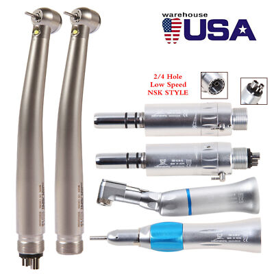 NSK Style Dental LED Pana Max High /low Speed Handpiece 2/4 Hole Turbine kit OR