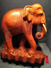 Very large sculpture, wooden elephant, statue h.45 cm. old.